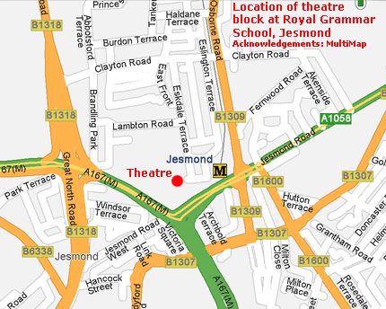 Location map: Annual Concert at Jesmond